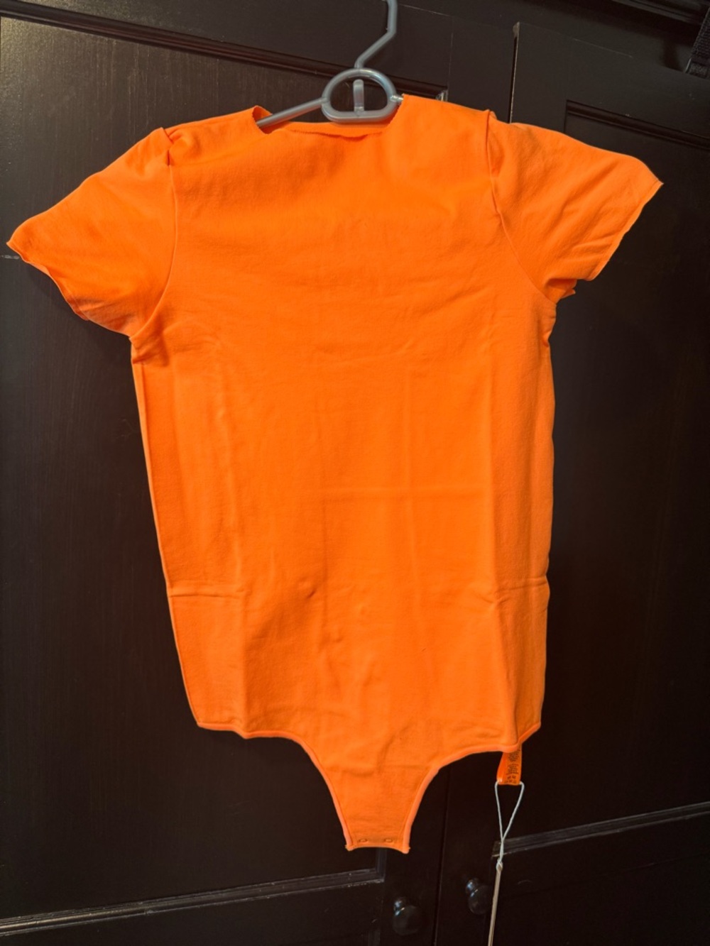 SKIMS Orange Short-Sleeve Bodysuit
